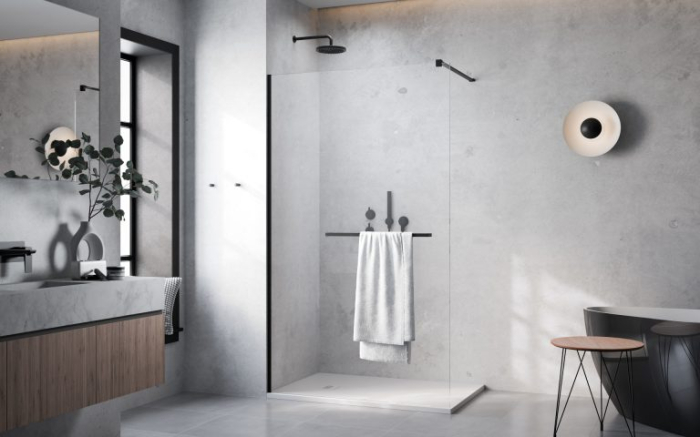 Cabina Modo New II cu port prosop – Negru [2]