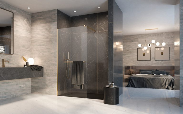 Cabina Modo New II cu port prosop – Auriu [2]