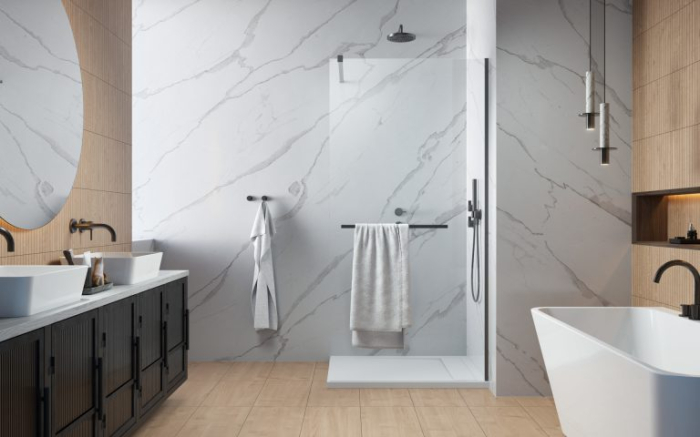 Cabina Modo New II cu port prosop – Gun Metal Periat [2]