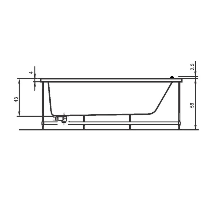 Cada de baie AFRODITA - 170 x 70 x 57 cm [3]