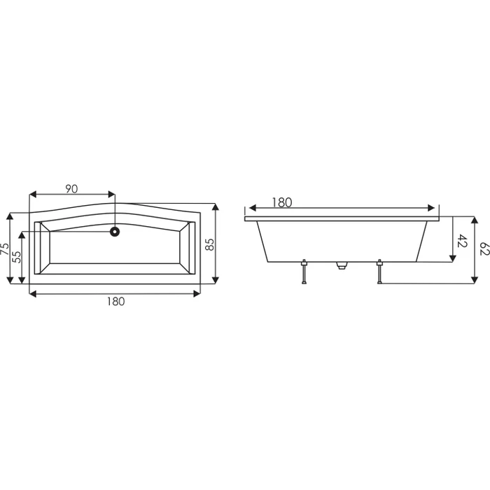 Cada de baie ANCA Hidromasaj 1 - 180 X 85 X 62 cm [3]
