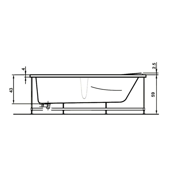 Cada de baie Andra - 150 x 76 x 57 cm [4]