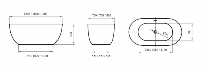Cada freestanding DANAE BIANCO OPACO [3]