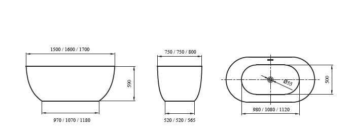 Cada freestanding DANAE NERO OPACO [3]