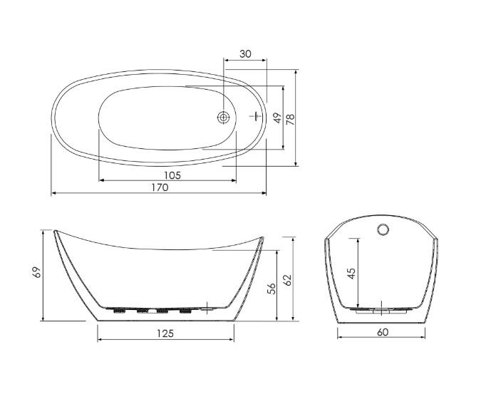 Cada LUXE - 177,5×80×58 cm, alb/auriu [4]