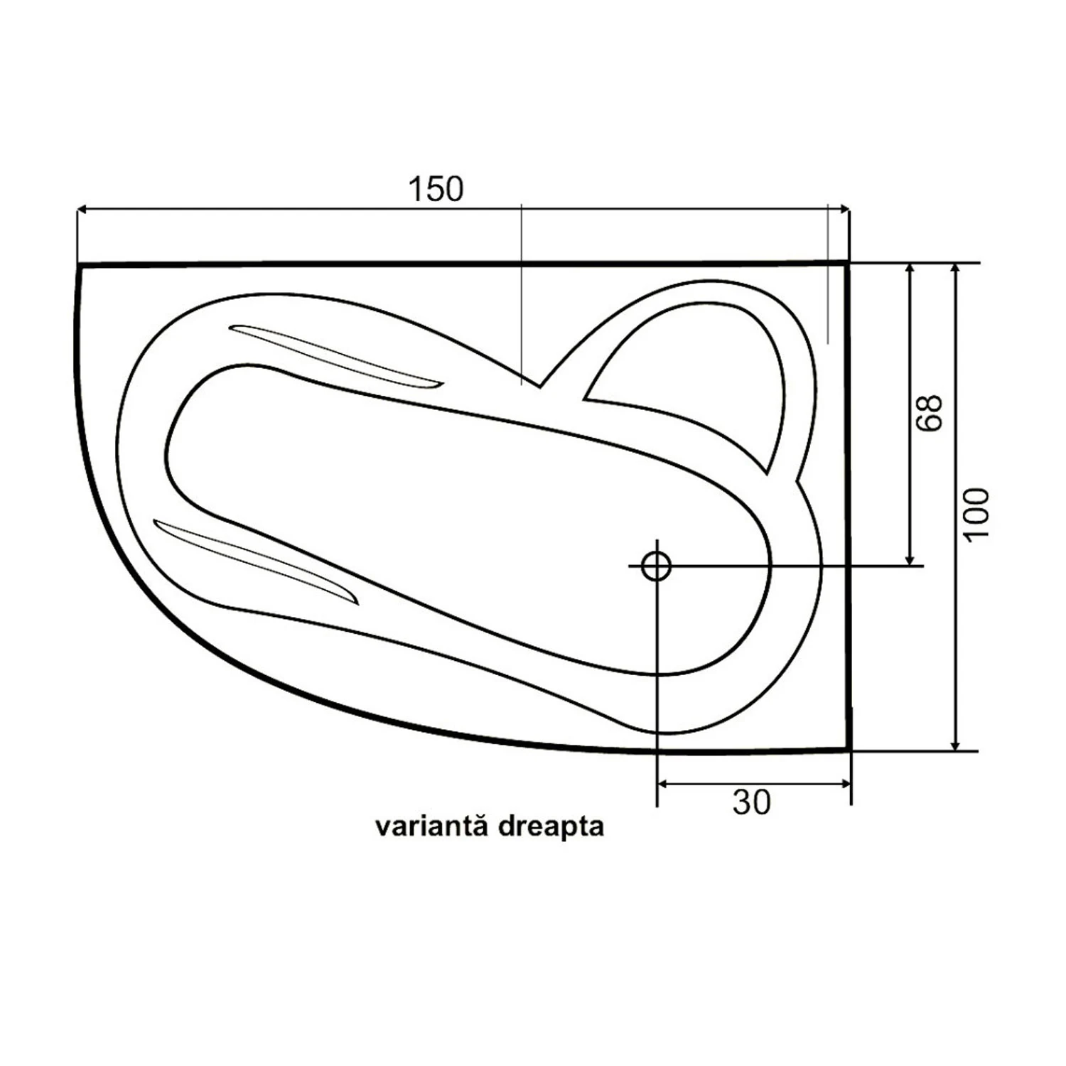 Cada SATURN cu Hidromasaj- 150 X 100 X 63 cm [4]