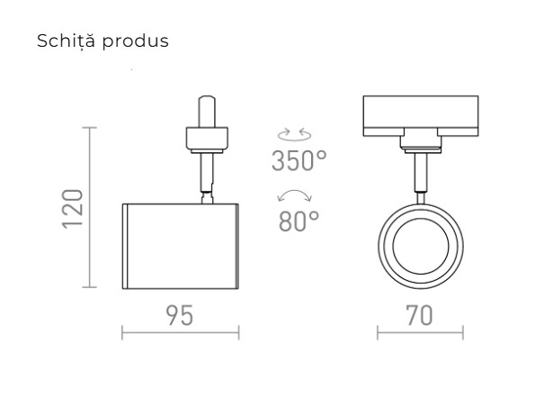 CADENZA – Spot reflectorizant cilindric pentru șină cu 3 circuite [2]