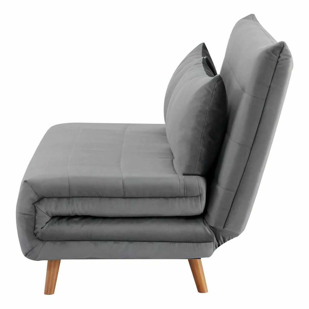 Canapea extensibila 2 locuri, SPIKE II, galben mustar/fag, stofa/lemn, 147x91x84 cm [6]