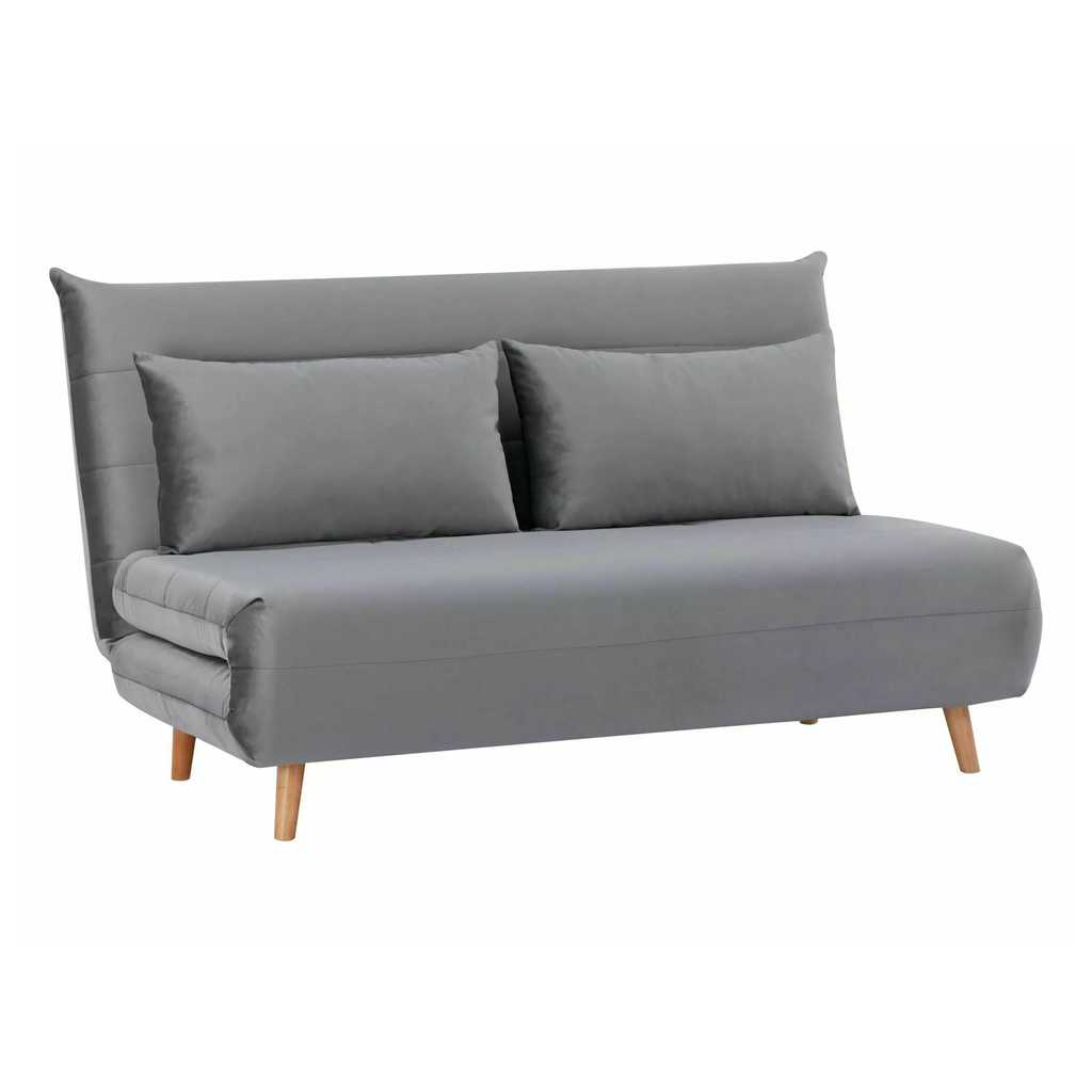 Canapea extensibila 2 locuri, SPIKE II, galben mustar/fag, stofa/lemn, 147x91x84 cm [3]