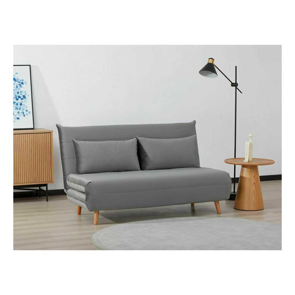 Canapea extensibila 2 locuri, SPIKE II, galben mustar/fag, stofa/lemn, 147x91x84 cm [2]
