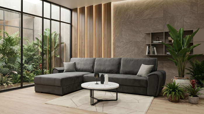 Canapea extensibilă ANKARA – 3 locuri + insulă, 352 x 185 cm, extensie 190 x 153 cm [3]