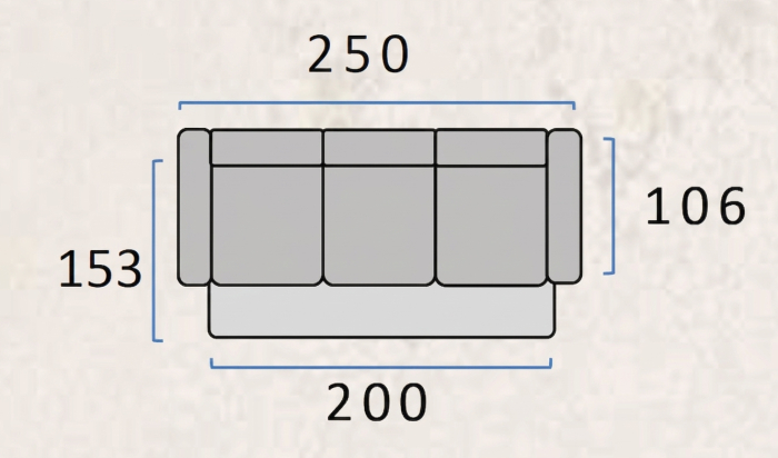 Canapea extensibilă Berlin – 250x106 cm, extensie 200x153 cm [5]