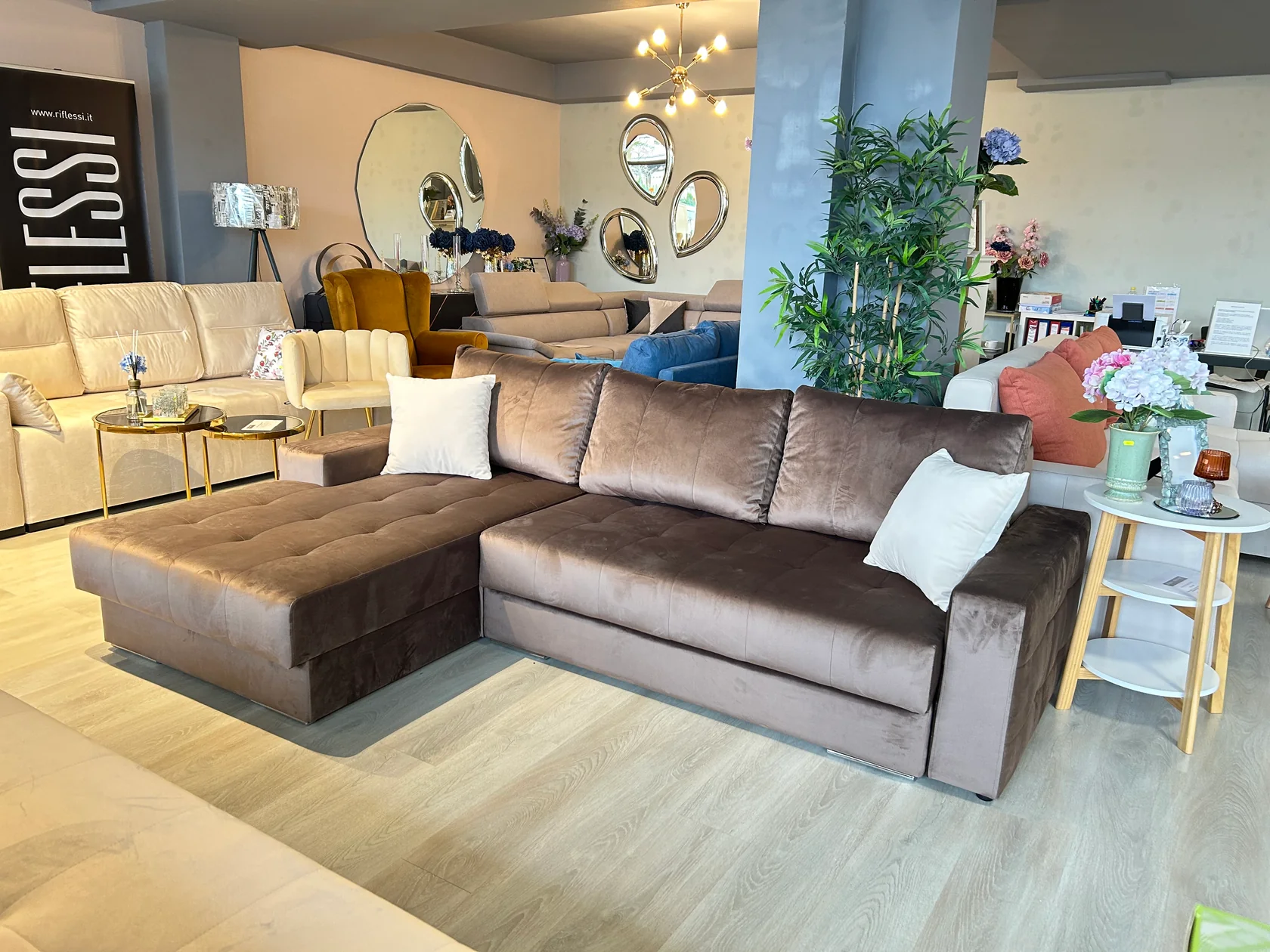 Canapea extensibila BOSTON 2 locuri + insula, 252x193 cm, extensie 127x153 cm [9]