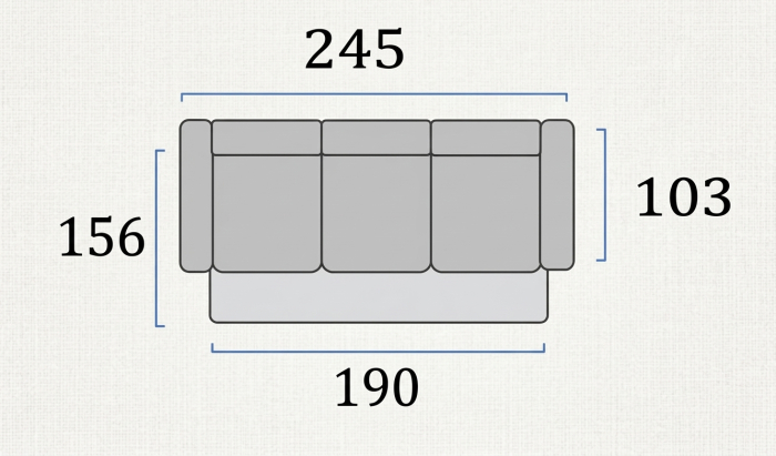 Canapea extensibila CAIRO - 245 x 106 cm, extensie 190x156 [4]