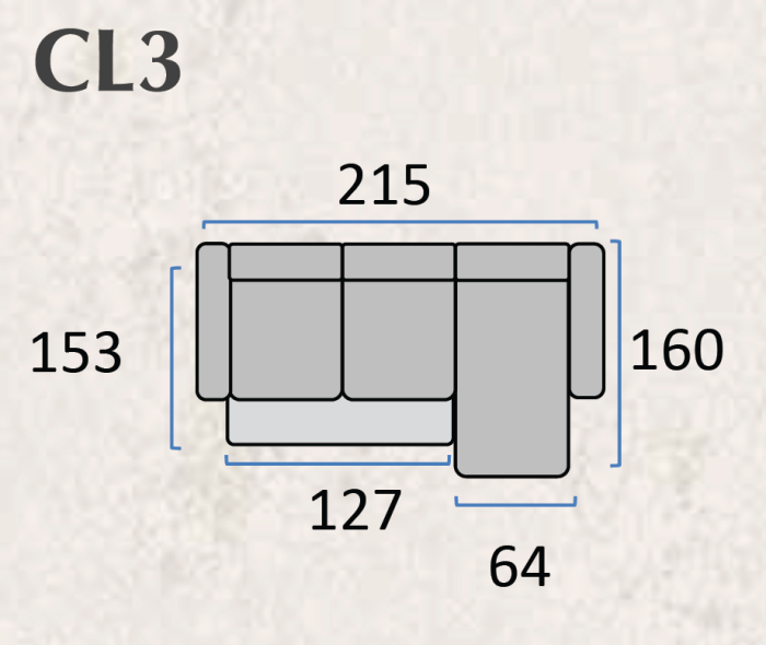 Canapea extensibilă DANI 2 locuri + insulă – 215x160 cm, extensie 127x153 cm [5]