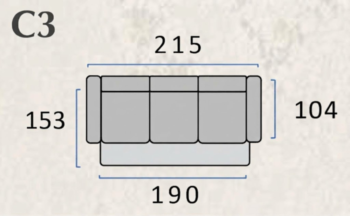 Canapea extensibilă DANI - 215x104, extensie 190x153 [3]