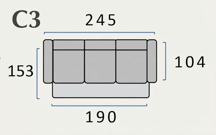 Canapea extensibila IRINAS - 245x104 cm, extensie 190x153 cm [3]