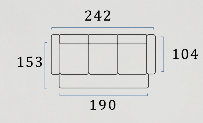 Canapea extensibila MILANO, 242x104 cm [3]
