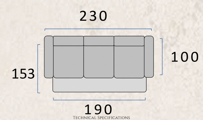 Canapea extensibilă Porto 3 locuri – 230 × 100 cm [3]