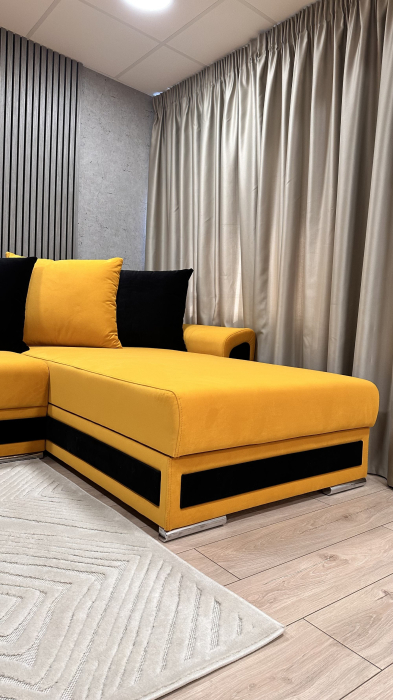 Canapea extensibilă ROMA – 3 locuri + insulă, 337x195 cm, extensie 190x153 cm [4]
