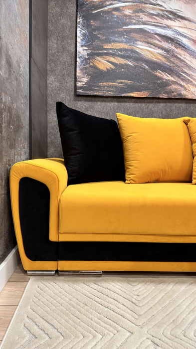 Canapea extensibilă ROMA – 3 locuri + insulă, 337x195 cm, extensie 190x153 cm [3]