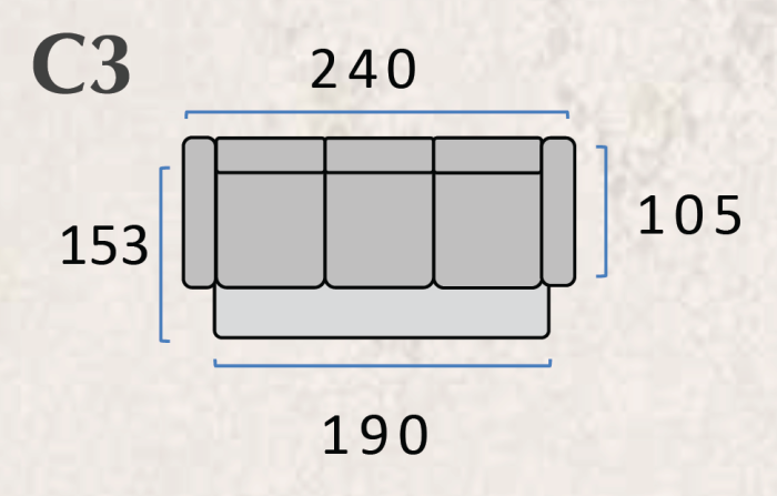 Canapea extensibila URBAN - 240x105 cm, extensie 190x153 cm [3]
