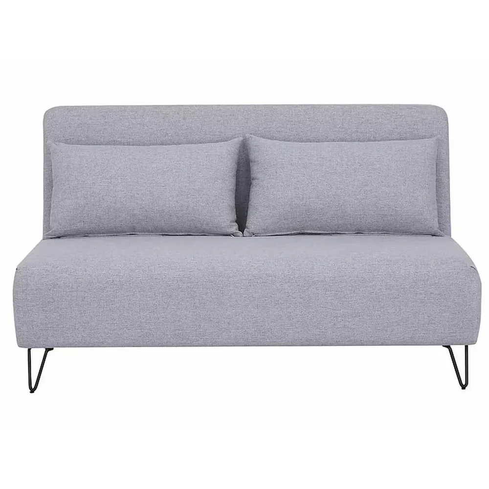 Canapea extensibila ZENIA, gri, stofa/metal, 141x90/191x81 cm [4]