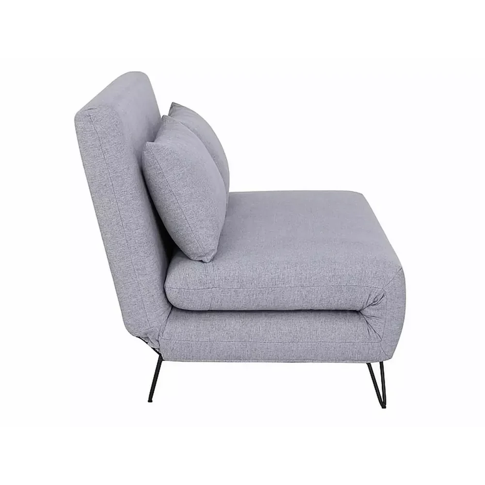 Canapea extensibila ZENIA, gri, stofa/metal, 141x90/191x81 cm [3]