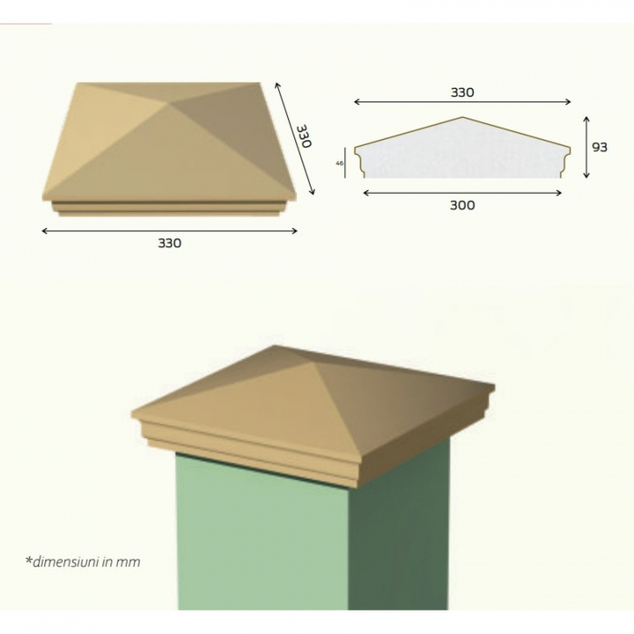 Capac stalp gard ADRO-DECOR ST103 [2]