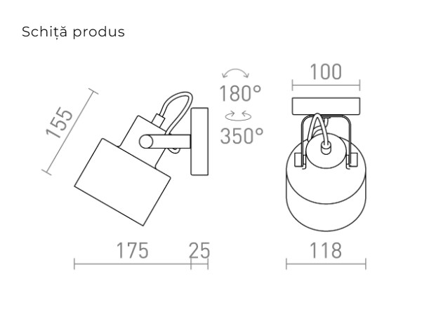CELEIA – SPOT METALIC MONTAT PE SUPRAFAȚĂ [2]