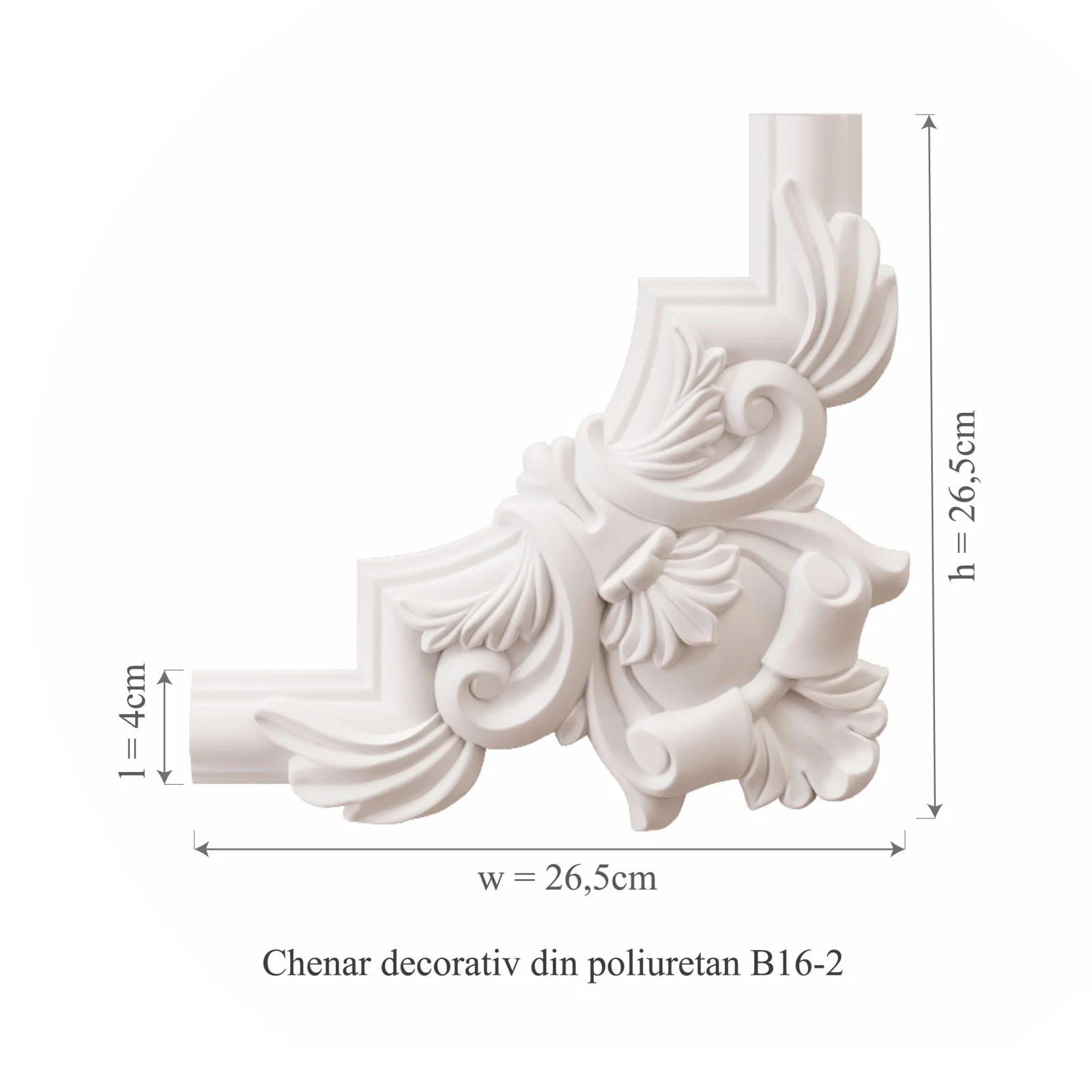 Chenar decorativ din poliuretan B16-2 - 26.5x26.5x2 cm [2]