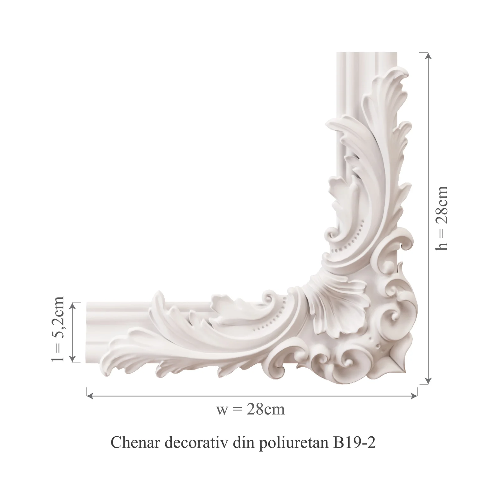 Chenar decorativ din poliuretan B19-2 - 28x28x3 cm [2]