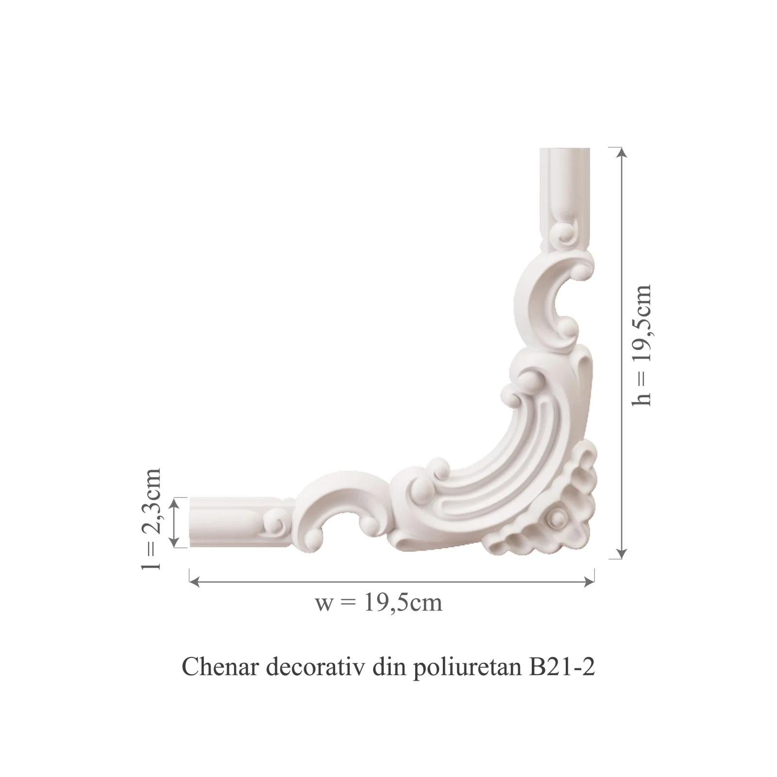 Chenar decorativ din poliuretan B21-2 - 19.5x19.5x1.2 cm [2]