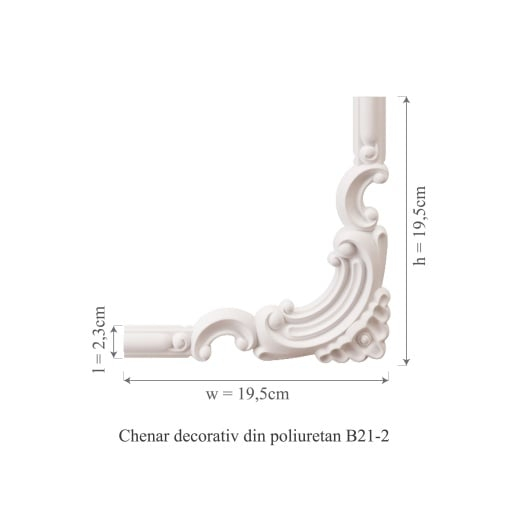 Chenar decorativ din poliuretan B21-2 - 19.5x19.5x1.2 cm [2]