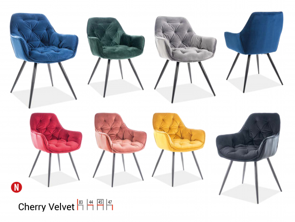 Scaun Cherry Velvet Roz  – l44 x A45 x H83 cm [2]