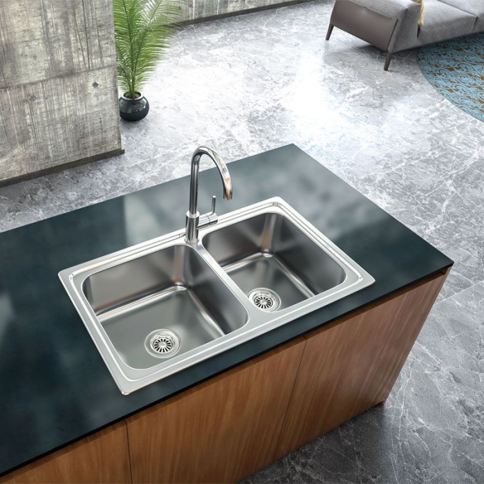 Chiuvetă bucătărie BL-808 – 800x480x155 mm, satinat [2]