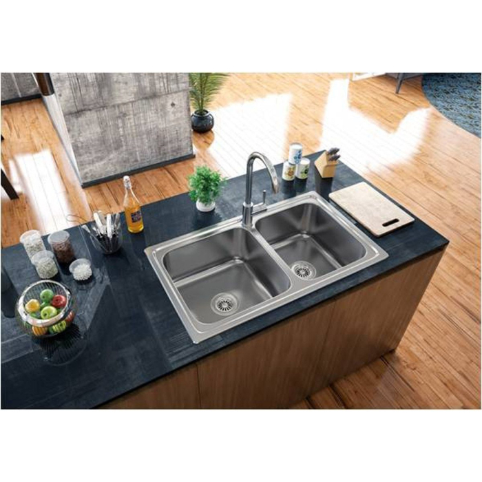 Chiuvetă bucătărie BL-888 DOUBLE BOWL – 860x500x205 mm [2]