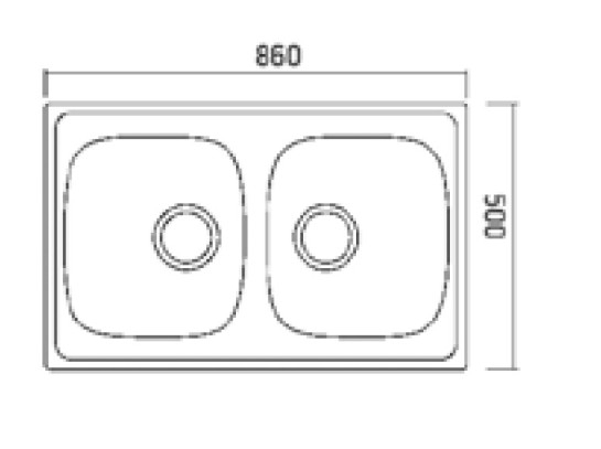 Chiuvetă bucătărie BL-898 – 860x500x185mm, satinat [3]