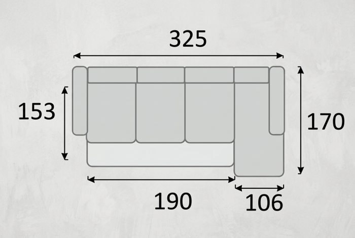 Colțar extensibil Caro Catifea cu 2 lăzi – 325 × 170 cm [5]
