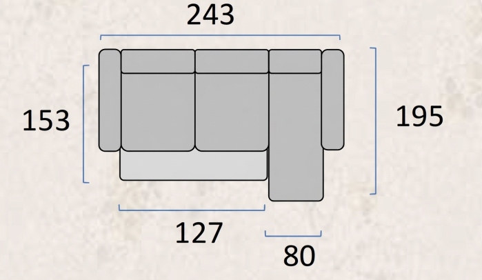 Coltar extensibil Haga dreapta - 243 x 195 cm [9]