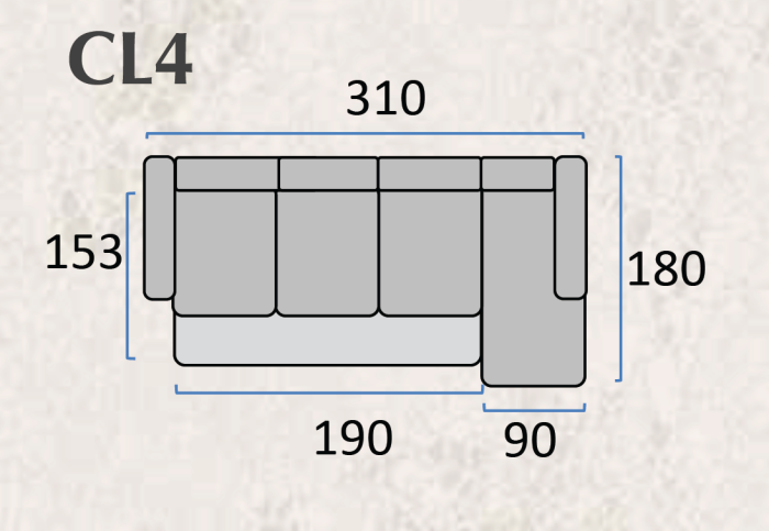 Colțar extensibil KIEV – 310x180 cm, extensie 190x153 cm [12]