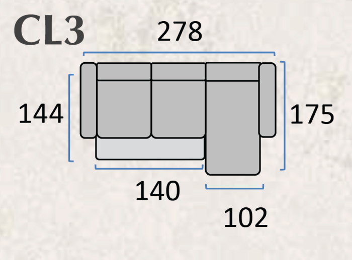 Colțar extensibil LINE – 278x175 cm, extensie 210x130 cm [6]