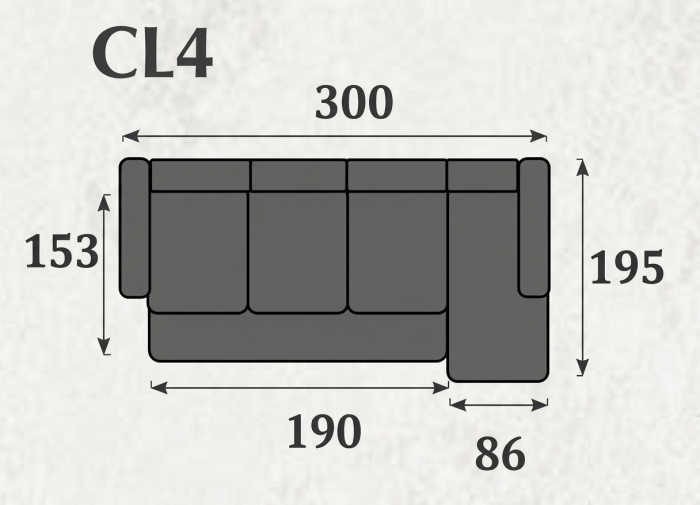 Colțar extensibil LYON – 300 × 200 cm, extensie 190 × 153 cm [5]