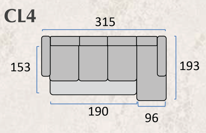 Coltar extensibil MILANO - 315x193 cm, suprafata extinsa 260 × 153 cm [3]