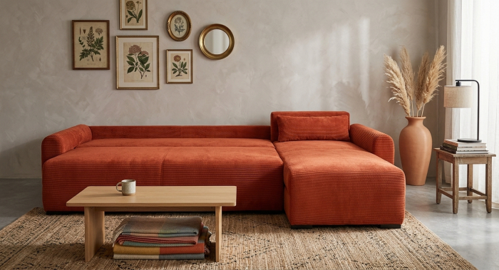 Colțar extensibil Porto 3 locuri + insulă – 305 × 195 cm [2]