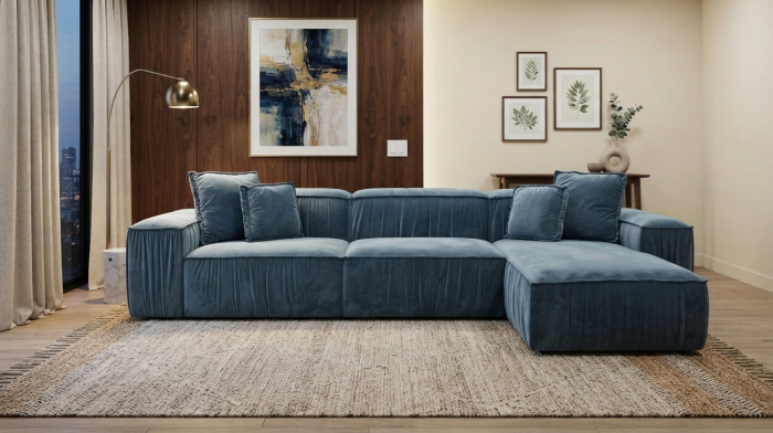 Colțar fix CLARA – 3 locuri + insulă, 400x165 cm [2]