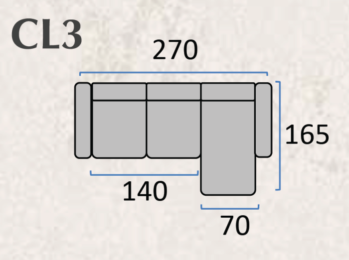 Colțar fix NANA – 2 locuri + insulă, 270x165 cm [5]