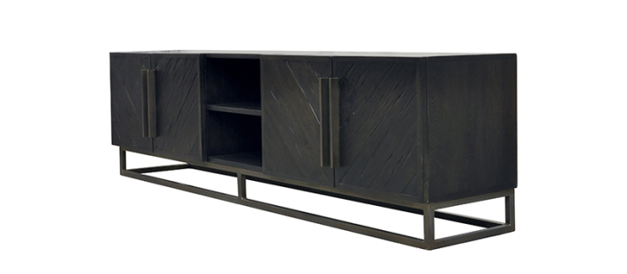 Comodă TV VANCOUVER SILVERBACK – 220 × 48 × 60 cm, Rustical Oak [3]