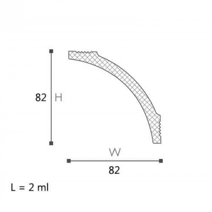 Cornisa decorativa Nomastyl B8 82x82x2000 [2]