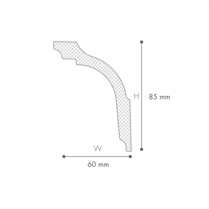 Cornisa decorativa Nomastyl GL 85x60x2000 [2]